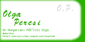 olga percsi business card